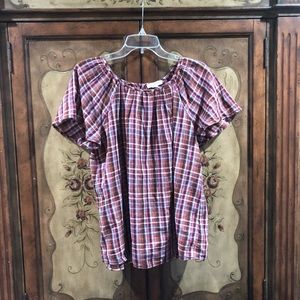 Beach Lunch Lounge Plaid Top S